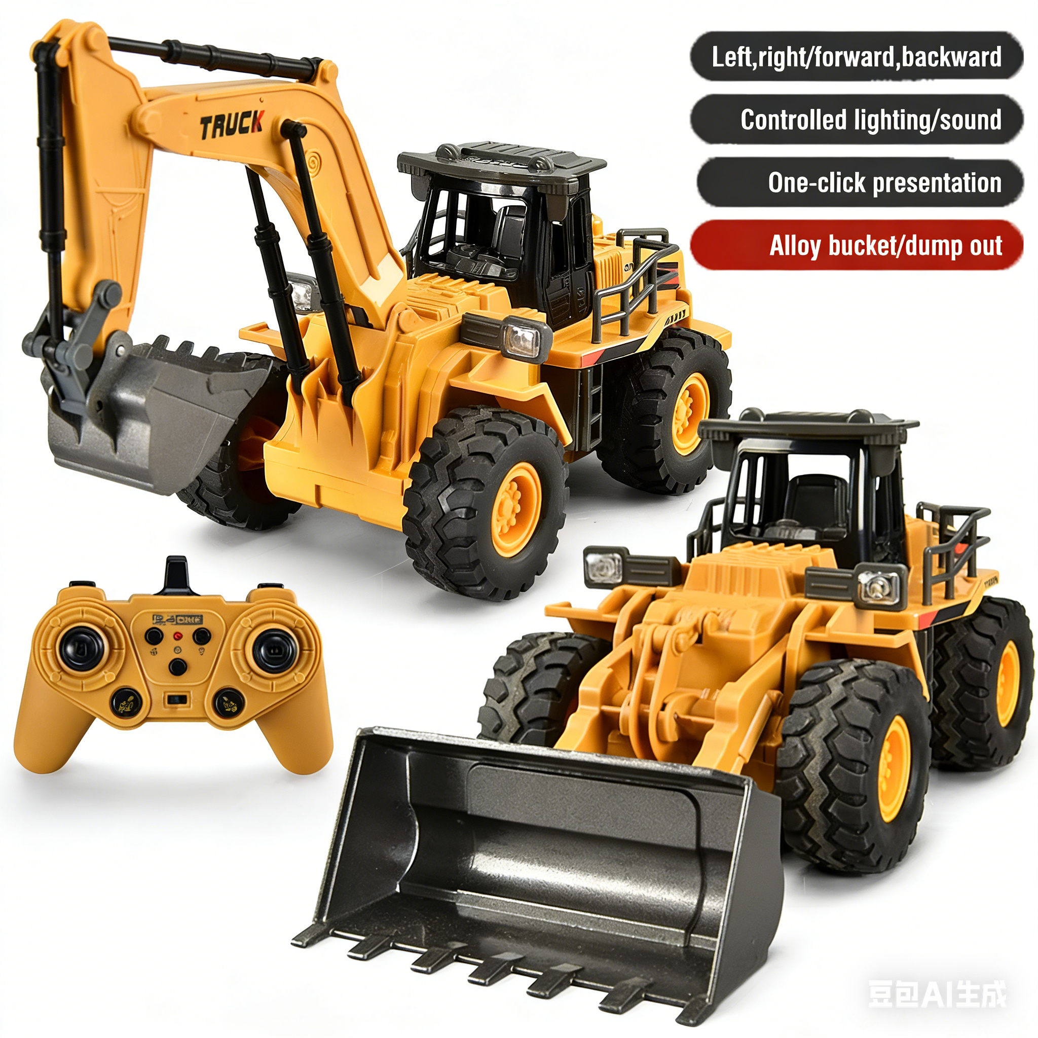 Rc Hobby Excavator - 2.4G Alloy Remote Control Excavator Bulldozer