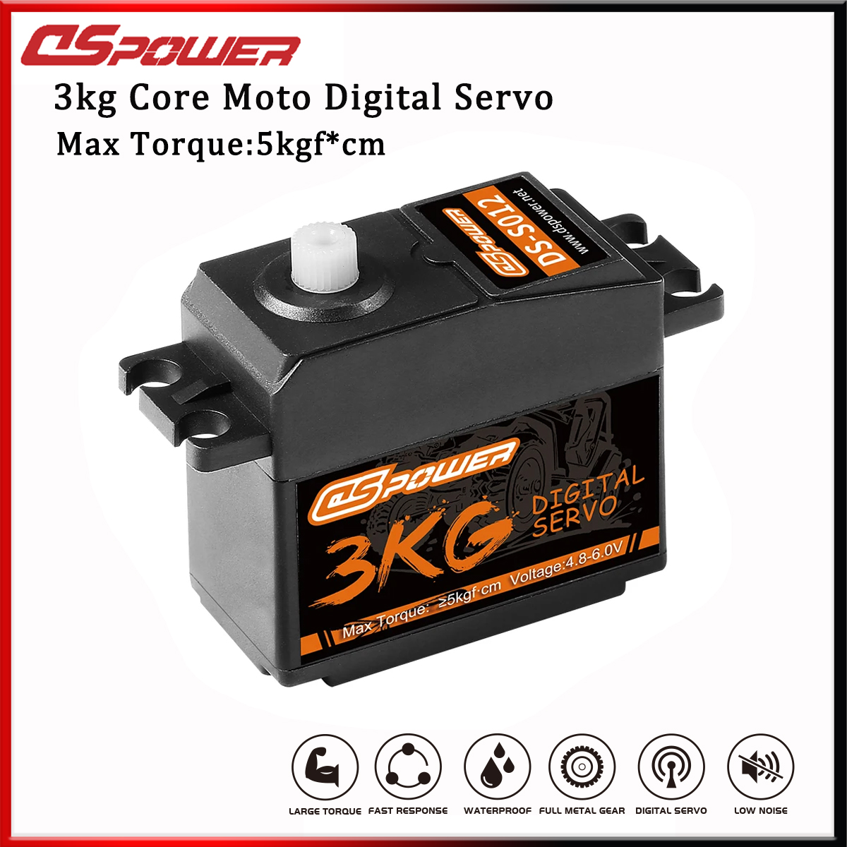 Esc Waterproof 60A - DSpower 3KG Core Motor Servo Digital