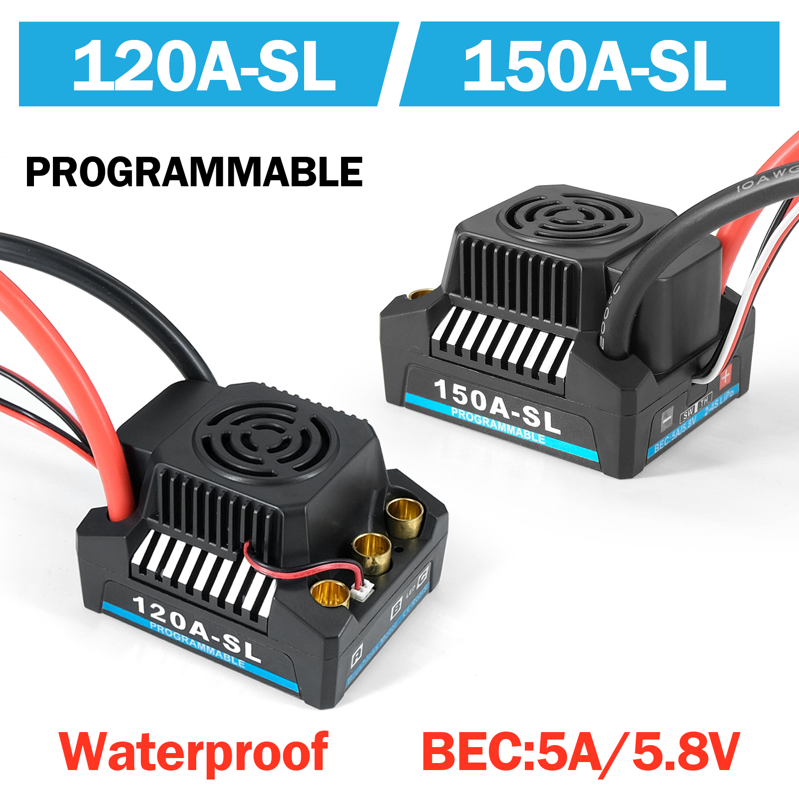 Esc Waterproof 60A - Platinum 120A 150A 2-4S Waterproof Burshless