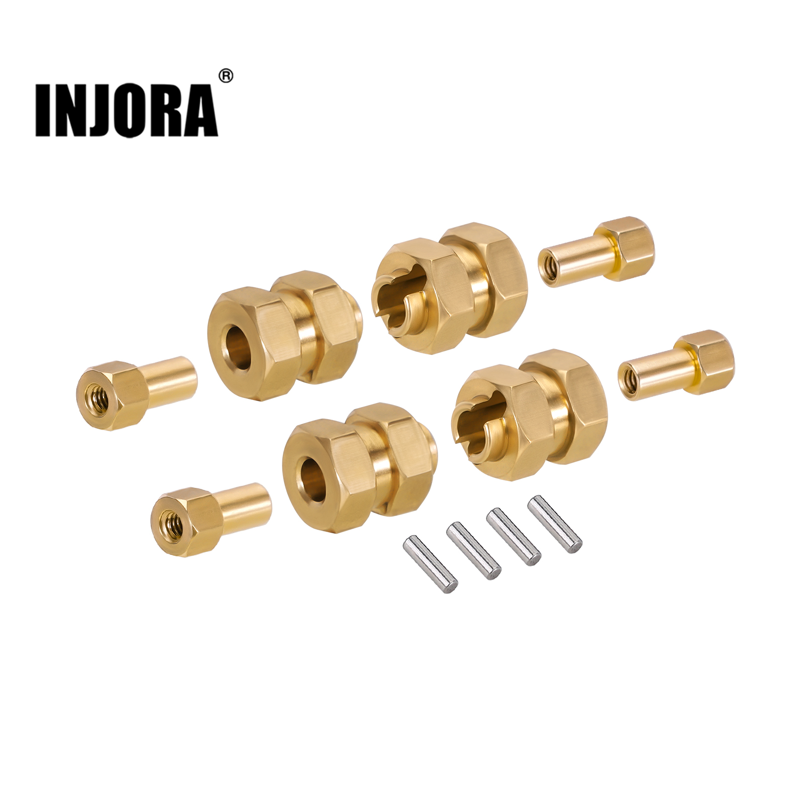Rc Hobby Work Mat - INJORA 4PCS Brass Extended Wheel Hex