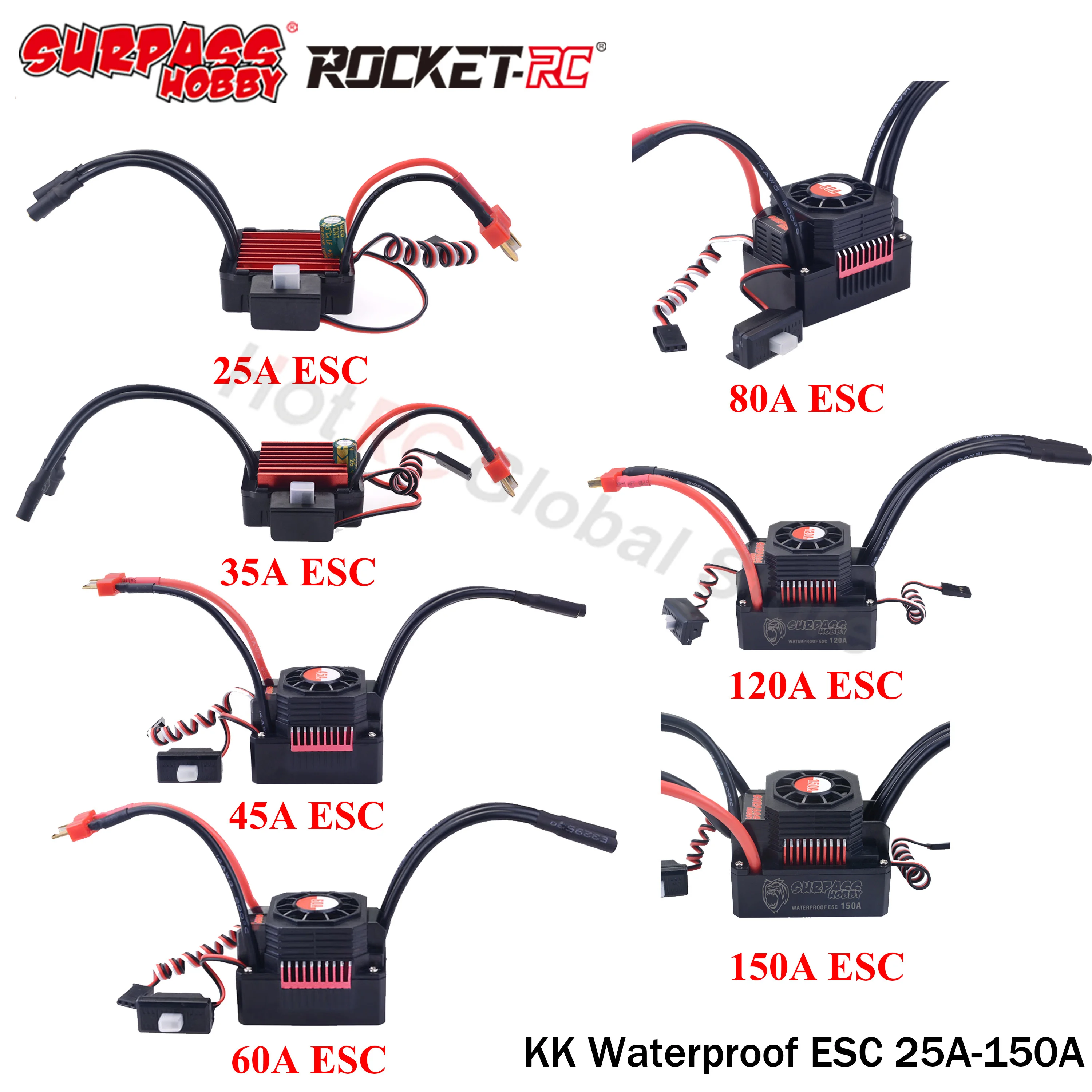 Esc Waterproof 60A - SURPASS HOBBY KK 25A 35A 45A