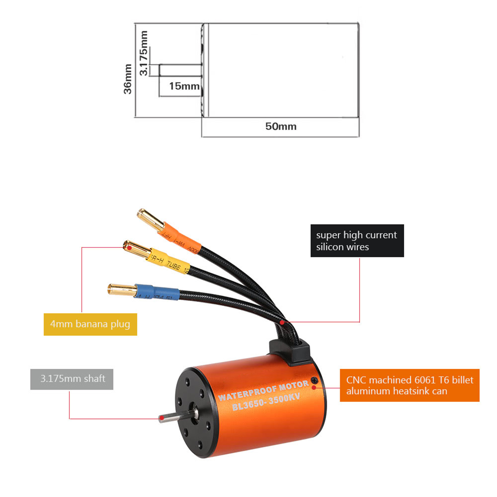 Upgrade Waterproof 3650 3500KV - Esc Waterproof 60A 리뷰 및 가격
