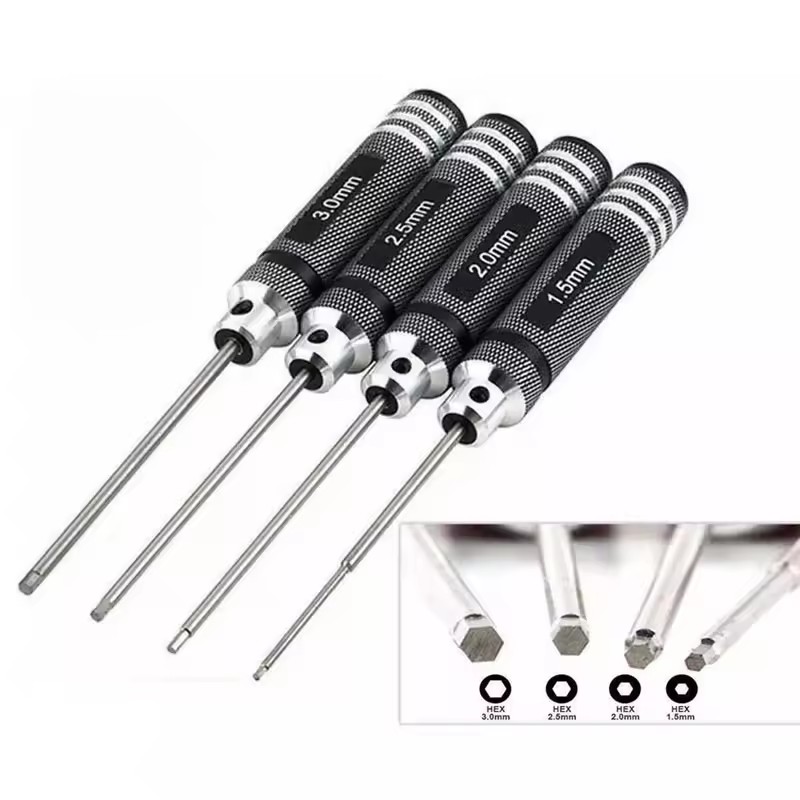 4PCS 1.5/2/2.5/3.0mm Black Hex - Rc Hobby Electric Screwdriver 리뷰 및 가격